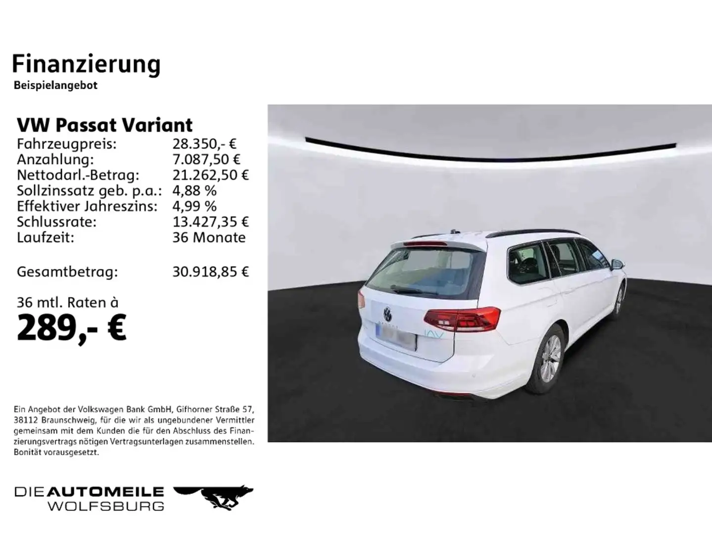 Volkswagen Passat Variant 1.5 TSI DSG Business Pano/LED/ACC Weiß - 2