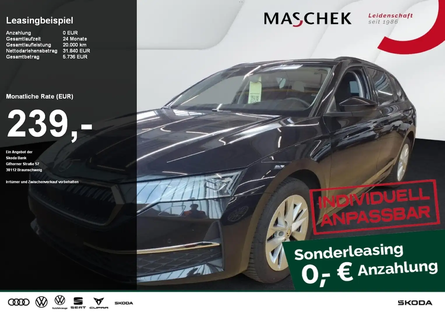 Skoda Octavia Selection 1.5 e-TEC DSG Matrix HUD Leder Navi Schwarz - 1