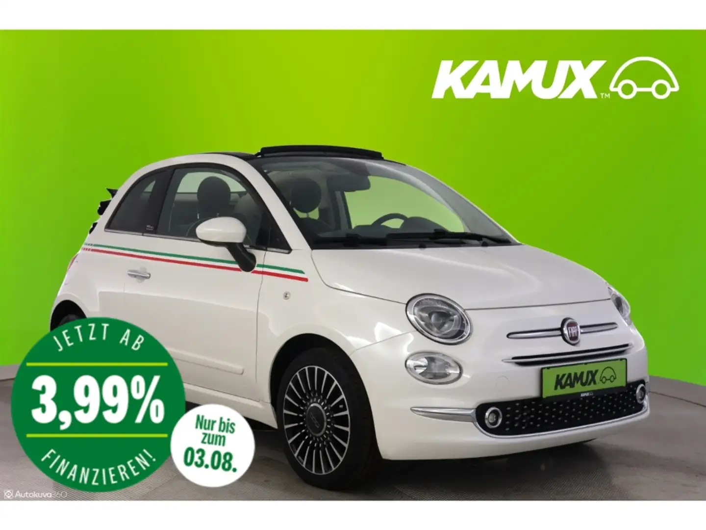 Fiat 500C 0.9TwinAir Lounge+NAVI+KLIMA+PDC Biały - 1