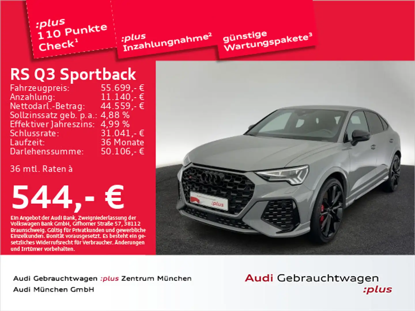 Audi RS Q3 Matrix ACC 280kmH Sportabgas S t Grau - 1
