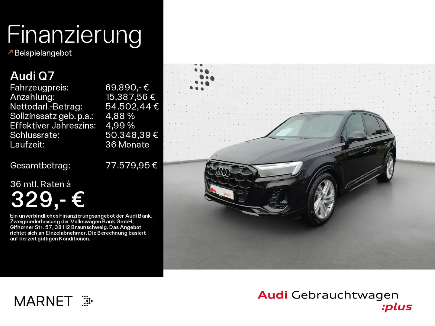 Audi Q7 50 TDI quattro S line*Navi*Matrix*HUD*AHK*PDC Schwarz - 1