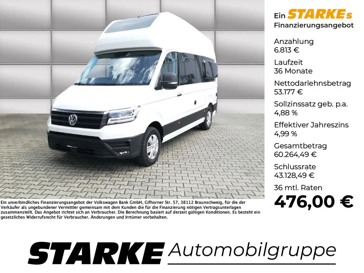 Volkswagen Crafter Grand California 600 2.0 TDI Autom Kamera Solar... Blanc - 1
