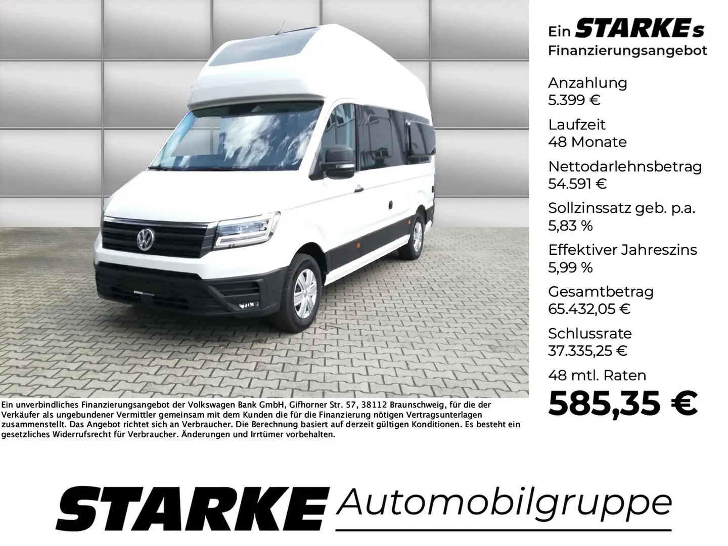 Volkswagen Crafter Grand California 600 2.0 TDI Autom Weiß - 1