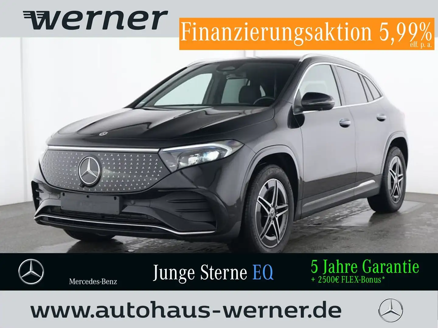 Mercedes-Benz EQA 350 4M AMG-PREMIUM 360° MEMORY BURMEST KEYLG Schwarz - 1