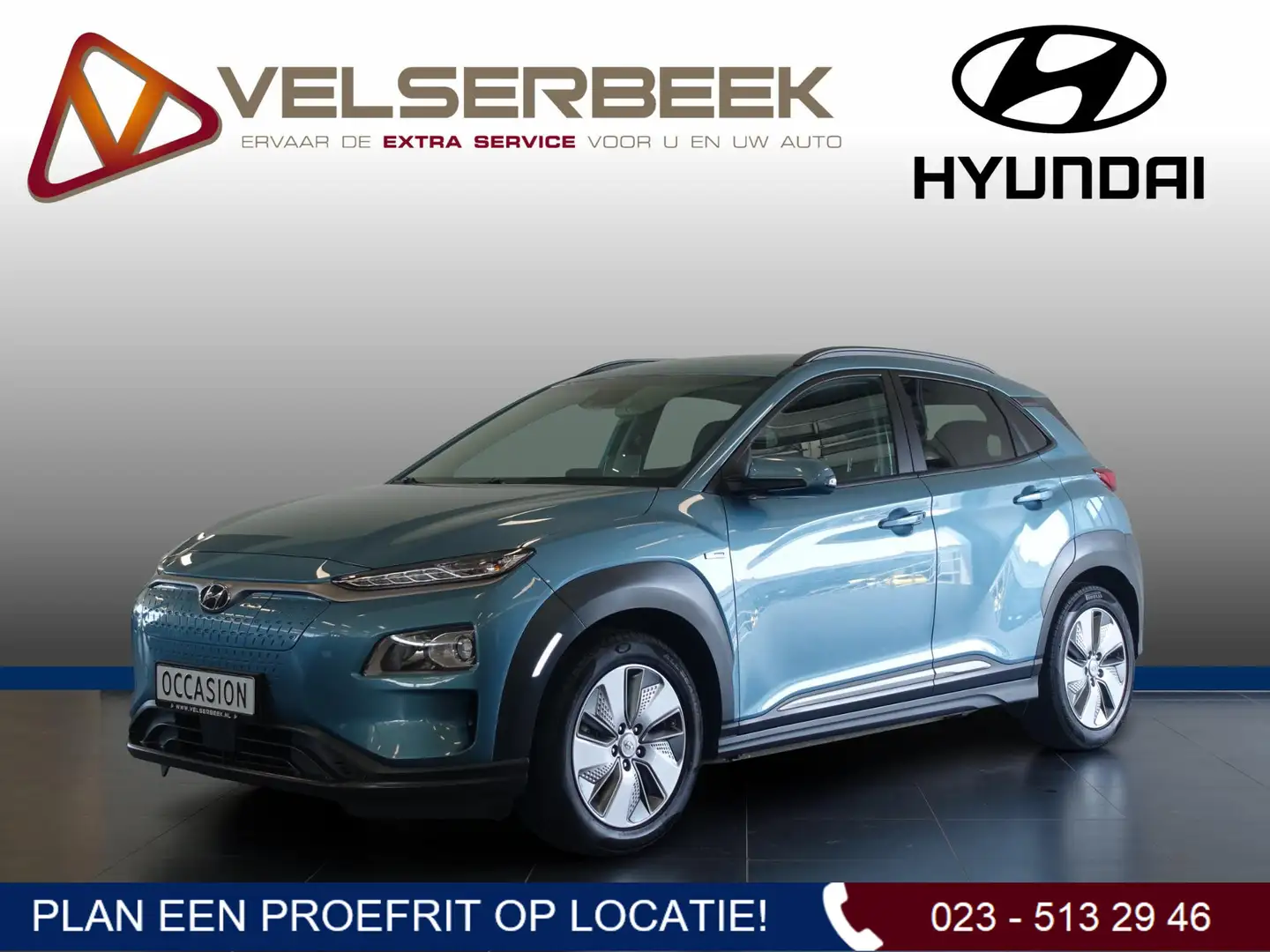 Hyundai KONA EV Fashion 64 kWh * Trekhaak / Carplay * Blau - 1