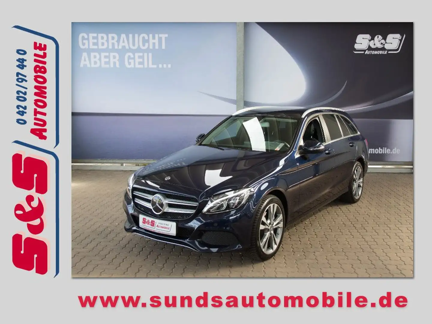 Mercedes-Benz C 200 T-Modell Avantgarde NAVI/AHK/LED Blau - 1