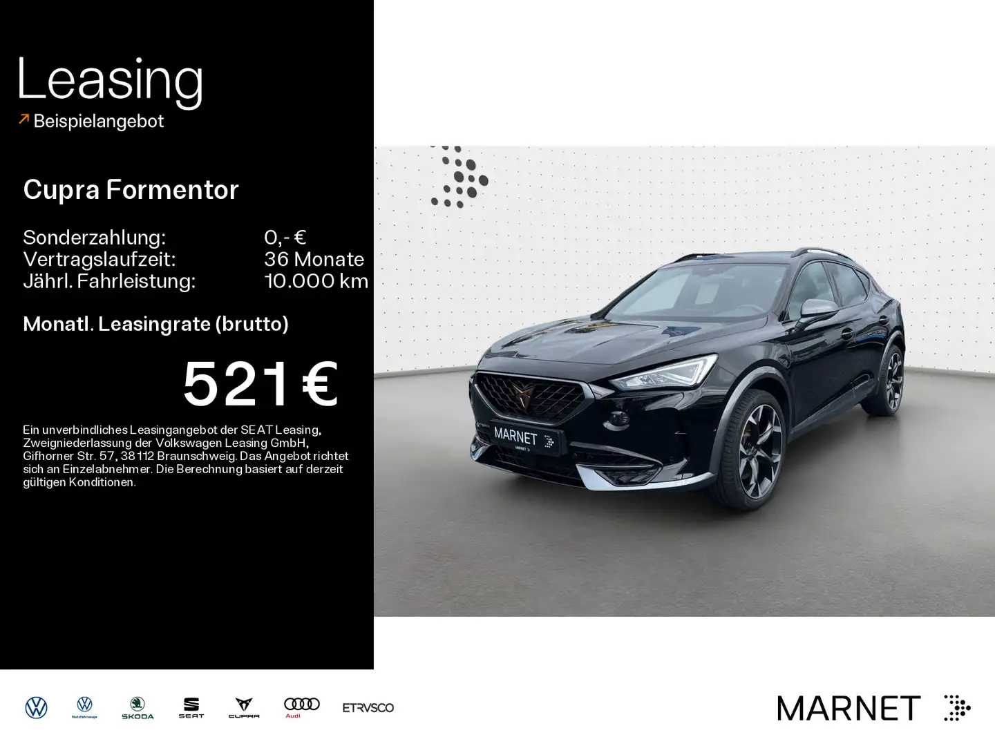 CUPRA Formentor 1.4 TSI DSG e-HYBRID* 180kW* Navi*AHK Noir - 1