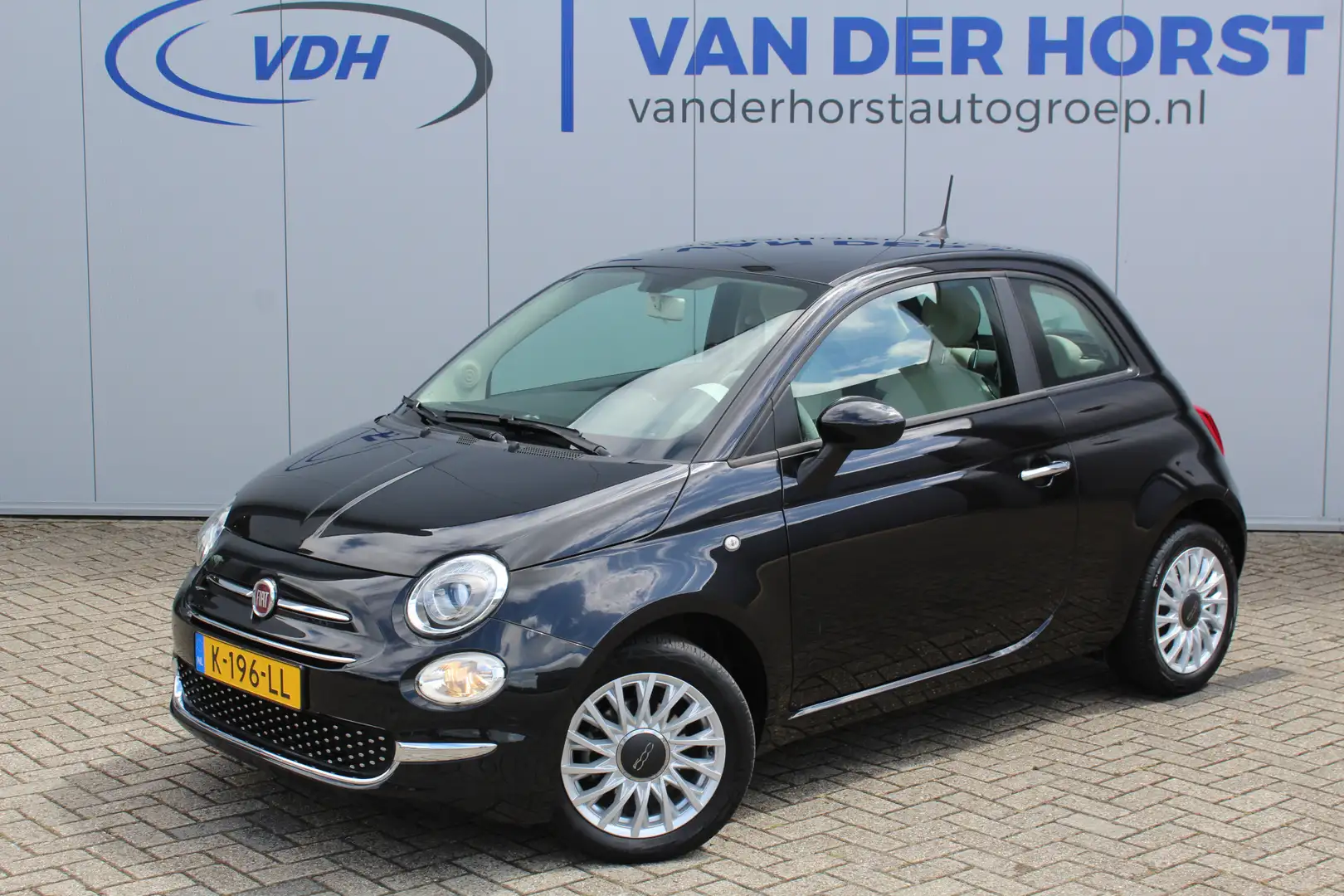 Fiat 500 1.0-70pk Mild-Hybrid "Lounge". Erg mooie Fiat 500 Zwart - 1