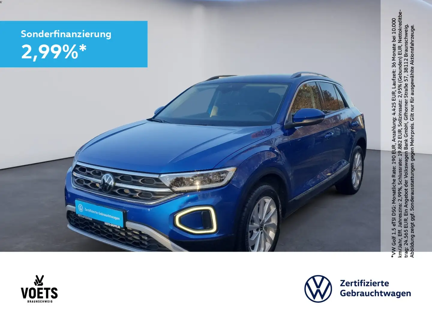 Volkswagen T-Roc Style 2.0 TDI DSG RearView+STANDHZG+SHZ Blau - 1