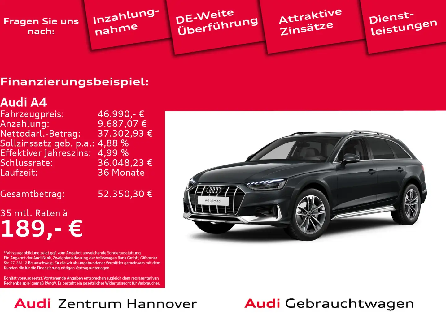 Audi A4 allroad A4 allroad quattro 40 TDI Standh. Kamera AHK Led Grau - 1