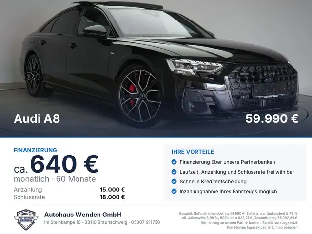 Audi A8 60 TFSI e quattro S line Leder/ACC/Pano/B&O/H