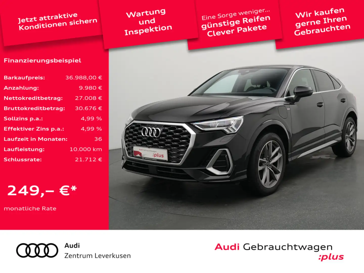 Audi Q3 Sportback S line S-TRON NAVI VIRT KAM SHZ LED Schwarz - 1