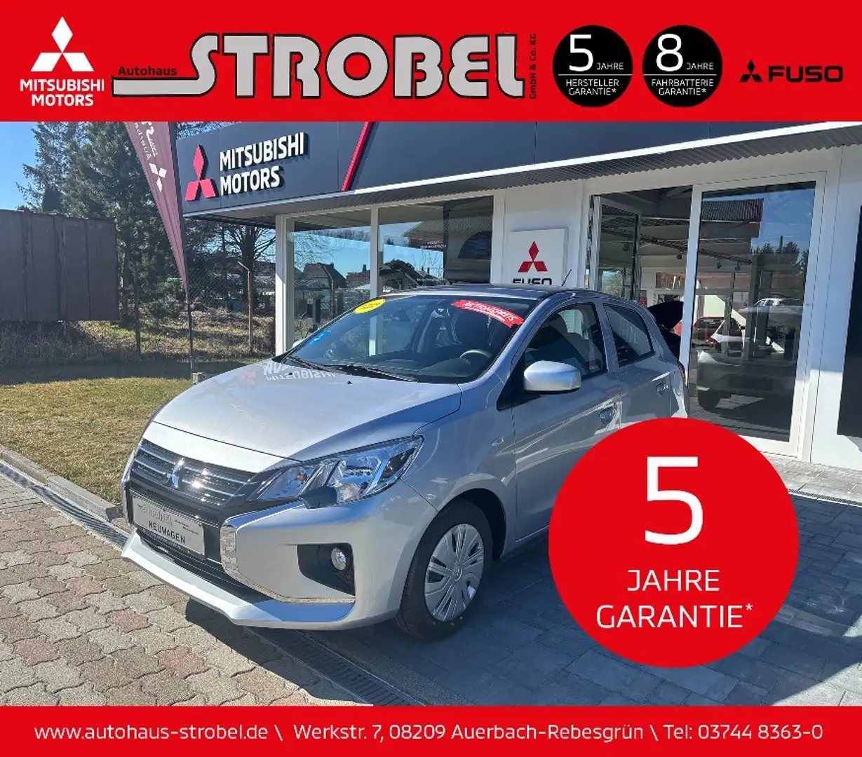 Mitsubishi Space Star Select 1.2 KLIMA*FREISPRECHANLAGE* Silber - 1