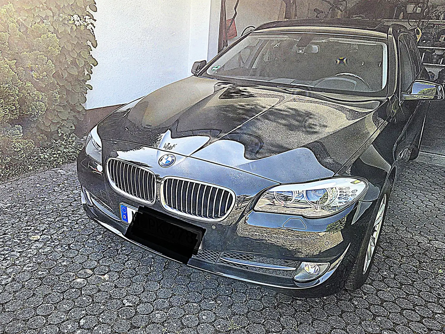 BMW 520 520d Touring, Panoramadach, Navi, TÜV neu Černá - 1