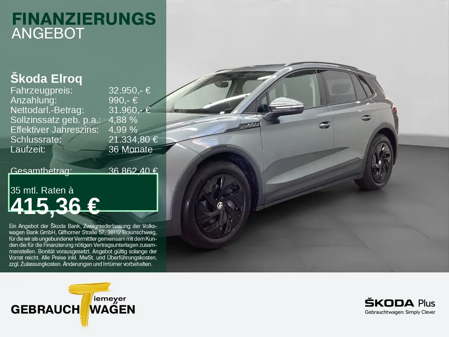 Skoda Elroq 50 iV CLEVER NAVI ASSIST AHK KEYLESS Gris - 1