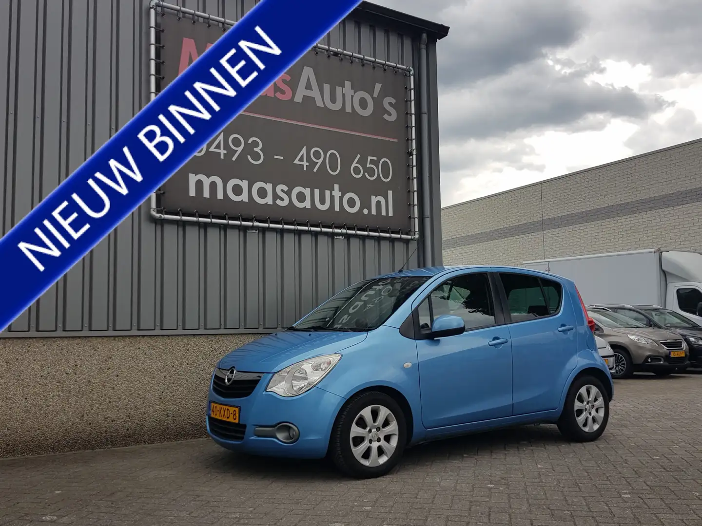 Opel Agila 1.2 Edition uitvoering hoge-instap vol- automaat 1 Blauw - 1