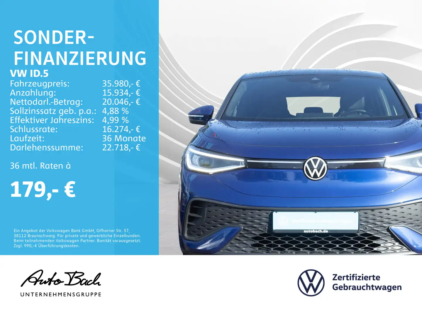 Volkswagen ID.5 Pro Automatik Navi LED Standhzg ACC EPH DAB Bleu - 2