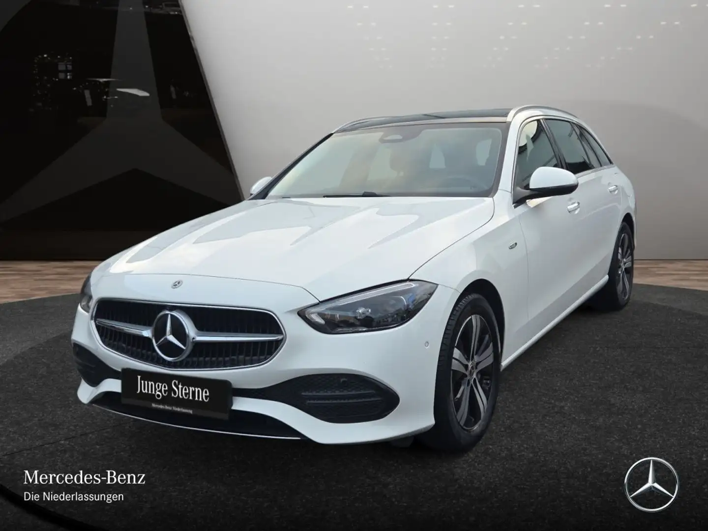 Mercedes-Benz C 300 de T 4M AVANTG+PANO+360+AHK+BURMESTER+TOTW Blanc - 2