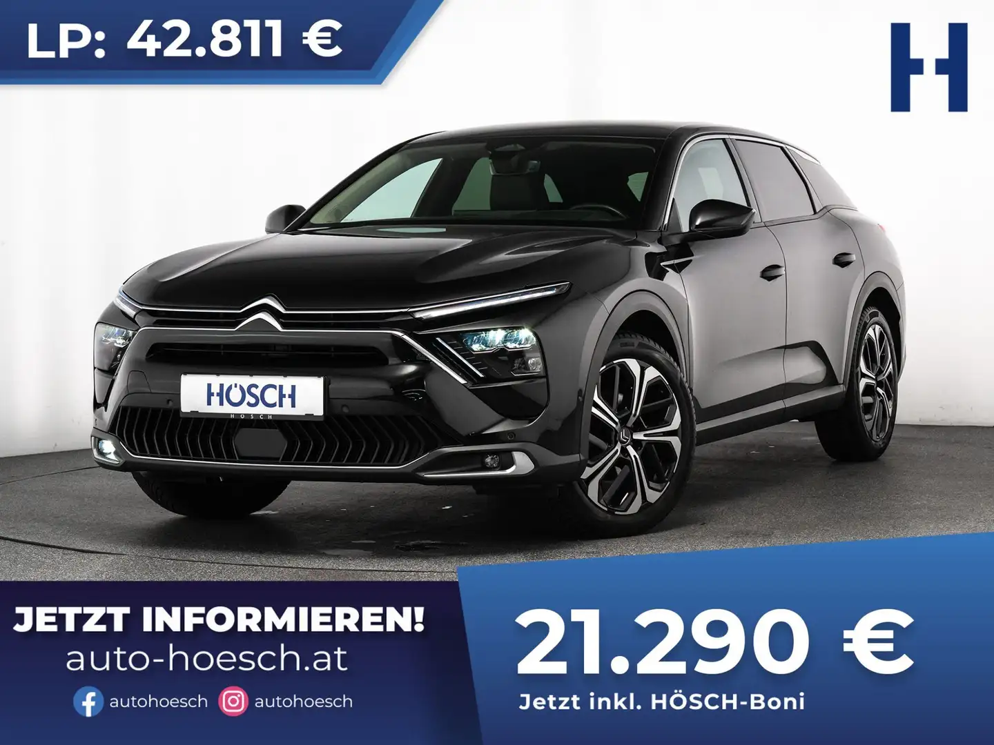 Citroen C5 X PureTech 130 PLUS 19" HEAD-UP LEDER ERSTBESITZ -5 Schwarz - 1