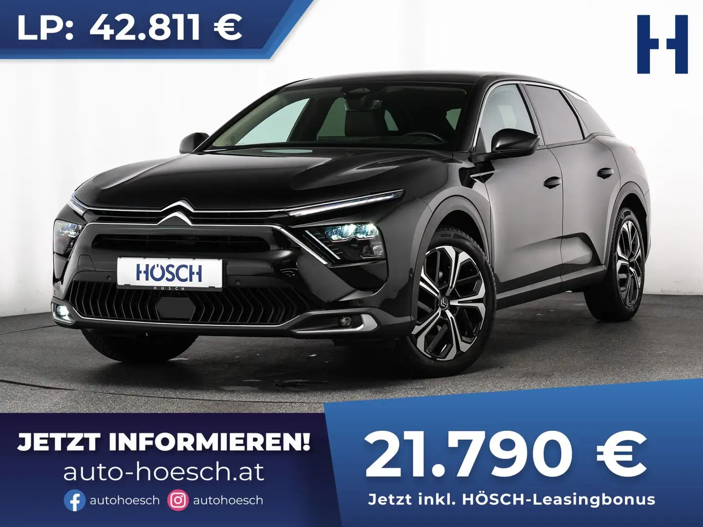 Citroen C5 X PureTech 130 PLUS 19" HEAD-UP LEDER ERSTBESITZ -4 Schwarz - 1