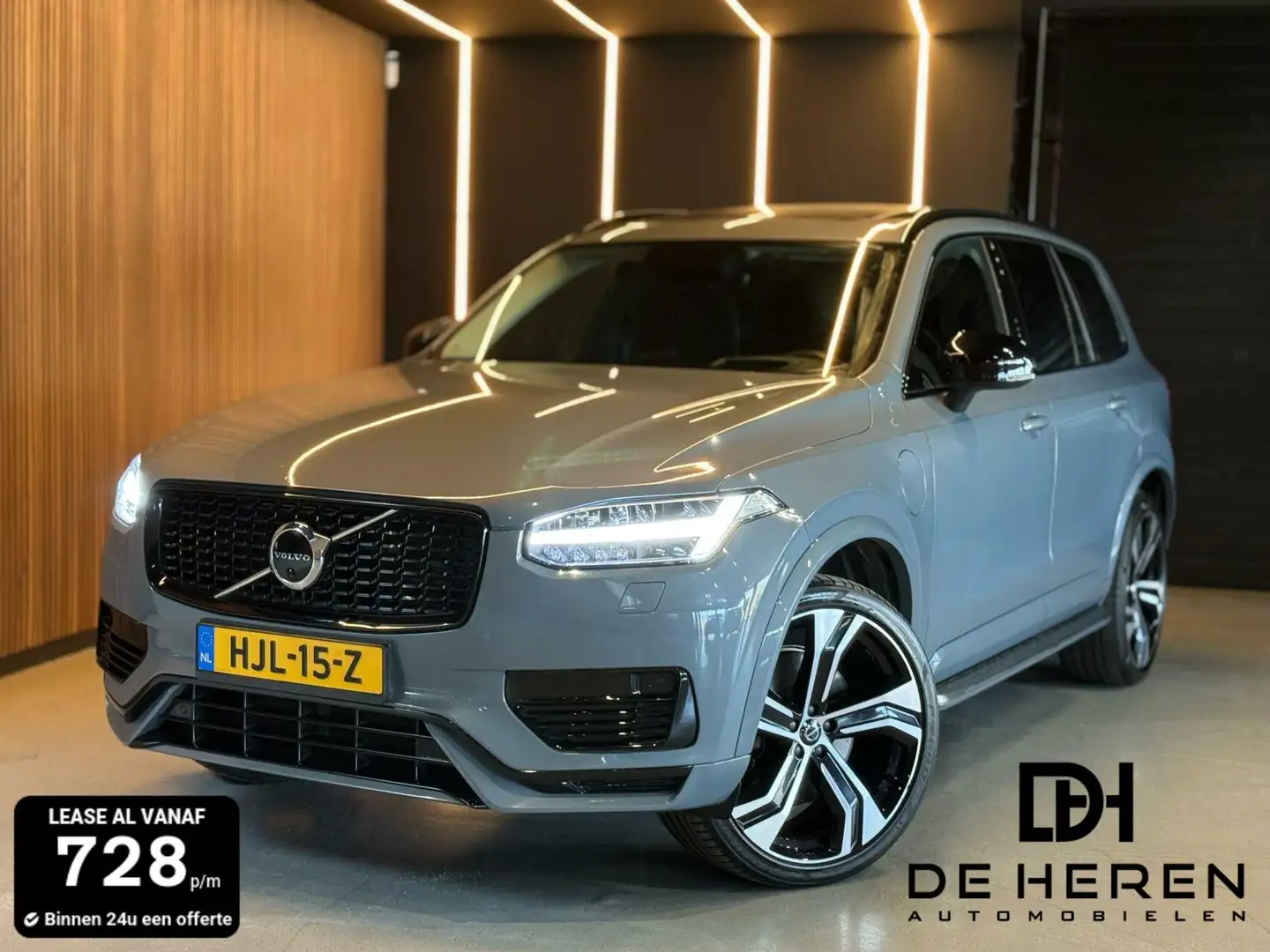 Volvo XC90 2.0 T8 Recharge AWD R-Design 7p PANO HUD 360* Grijs - 1