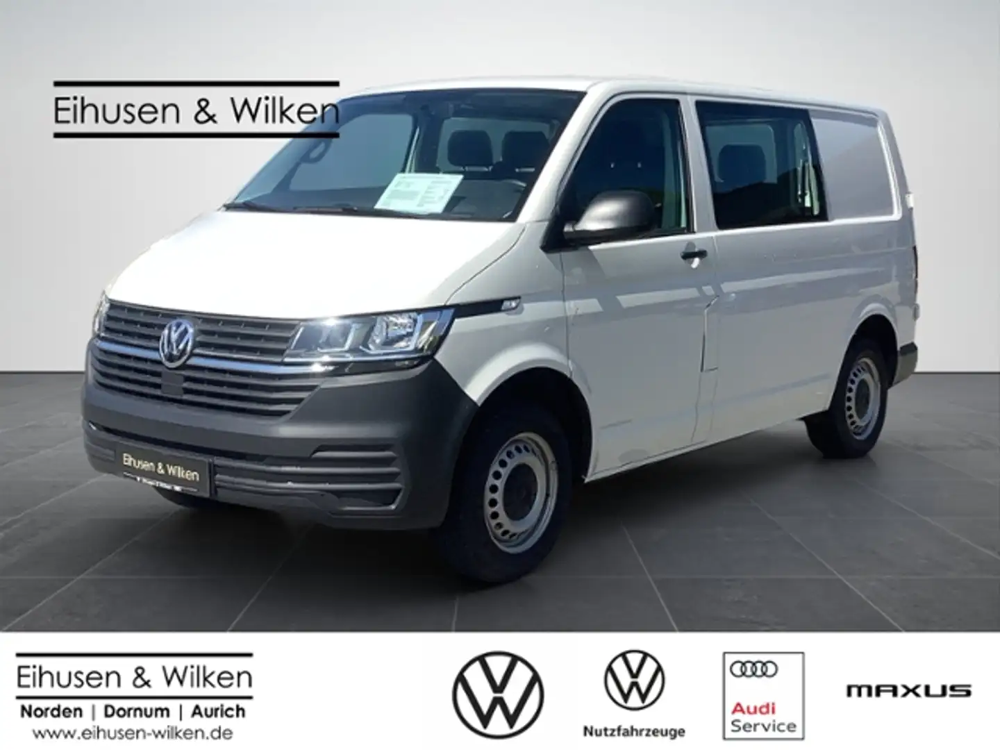 Volkswagen T6 Transporter T6.1+KOMBI+KLIMA+AHK+6-SITZER+PDC+ Blanc - 1