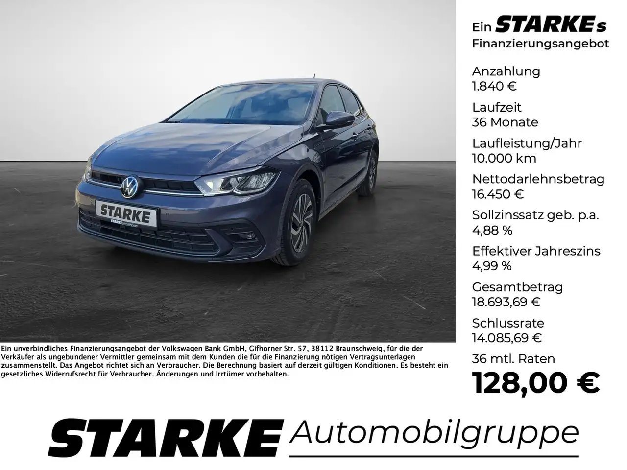 Volkswagen Polo 1.0 TSI Life 2025 — миниатюра 1