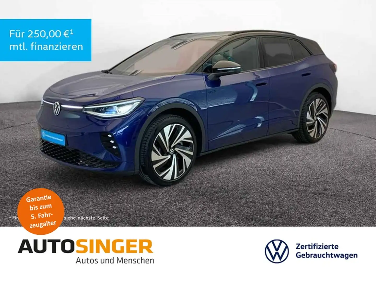Volkswagen ID.4 GTX 4M *WÄRME*PANO*IQ-L*AHK*ACC*HdUp*21"* Blau - 1