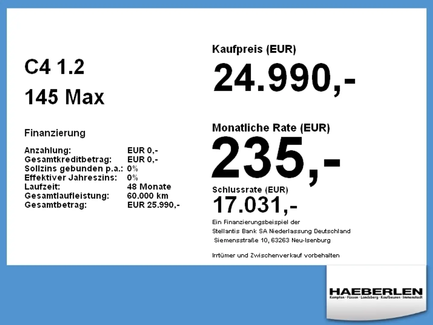 Citroen C4 1.2 145 Max ACC+LED+Navi+SHZ+2xKlima+Kam.+PDC Grau - 1