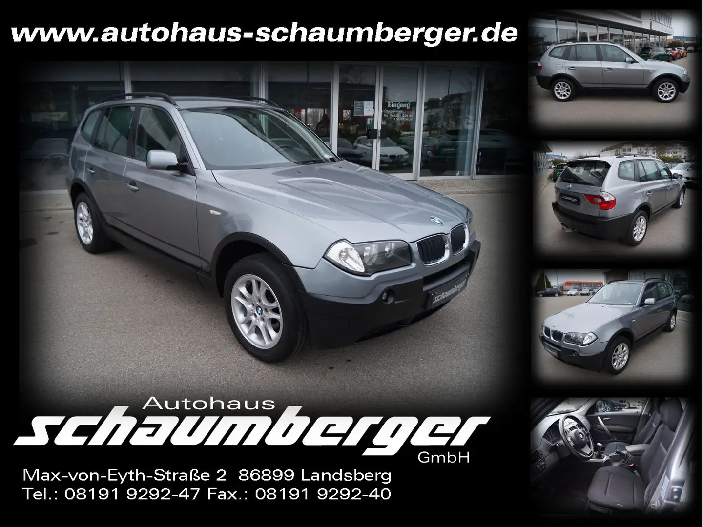 BMW X3 2.0d * AHK * Turbo bei 190.000 KM neu * 2.Hd. Zilver - 1