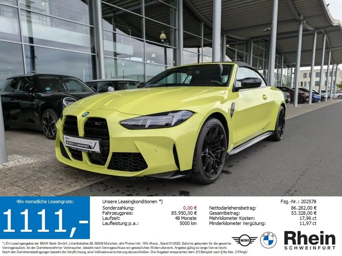 BMW M4 Competition Cabrio Harm./Kard. Gelb - 1