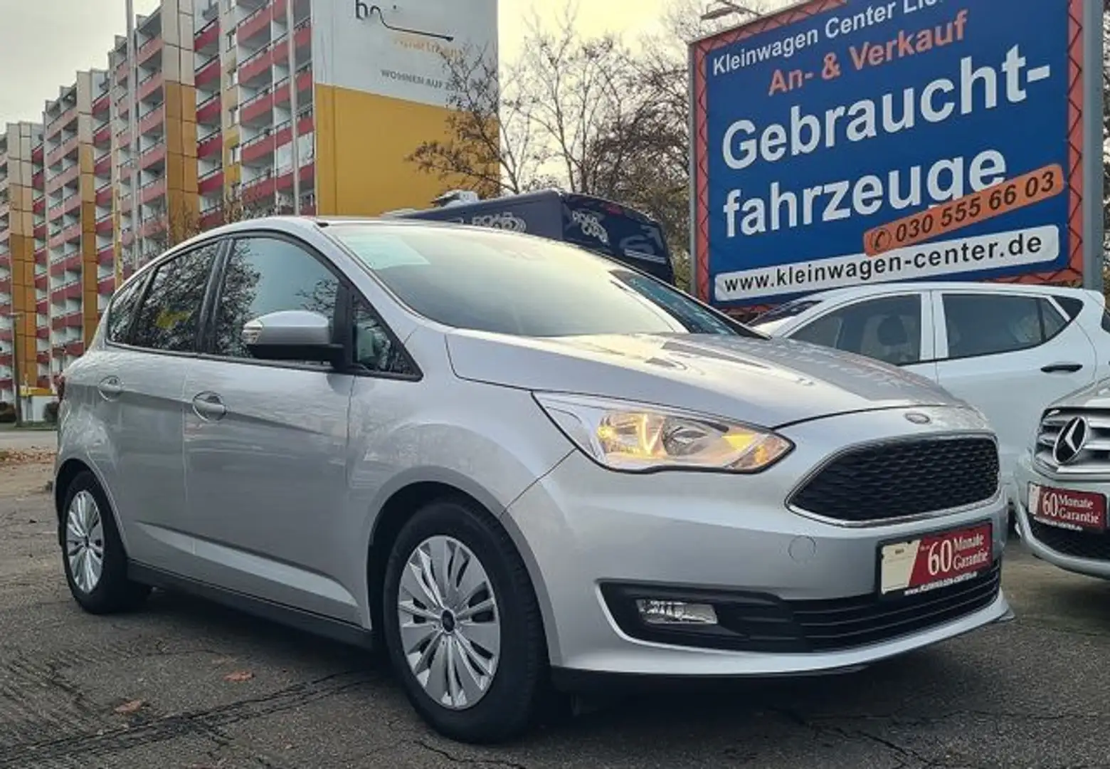 Ford C-Max 1,0 EcoBoost Klima/Temp/Sitzh/PDC/19Tkm Argent - 2