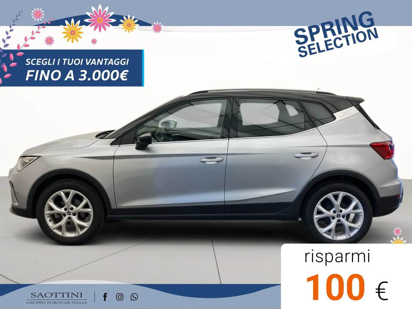 SEAT Arona 1.0 ecotsi FR 95 CV Argento - 2