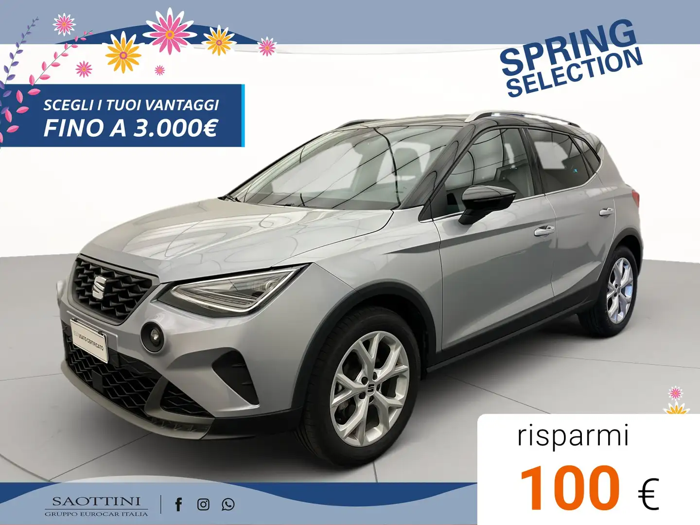 SEAT Arona 1.0 ecotsi FR 95 CV Argento - 1