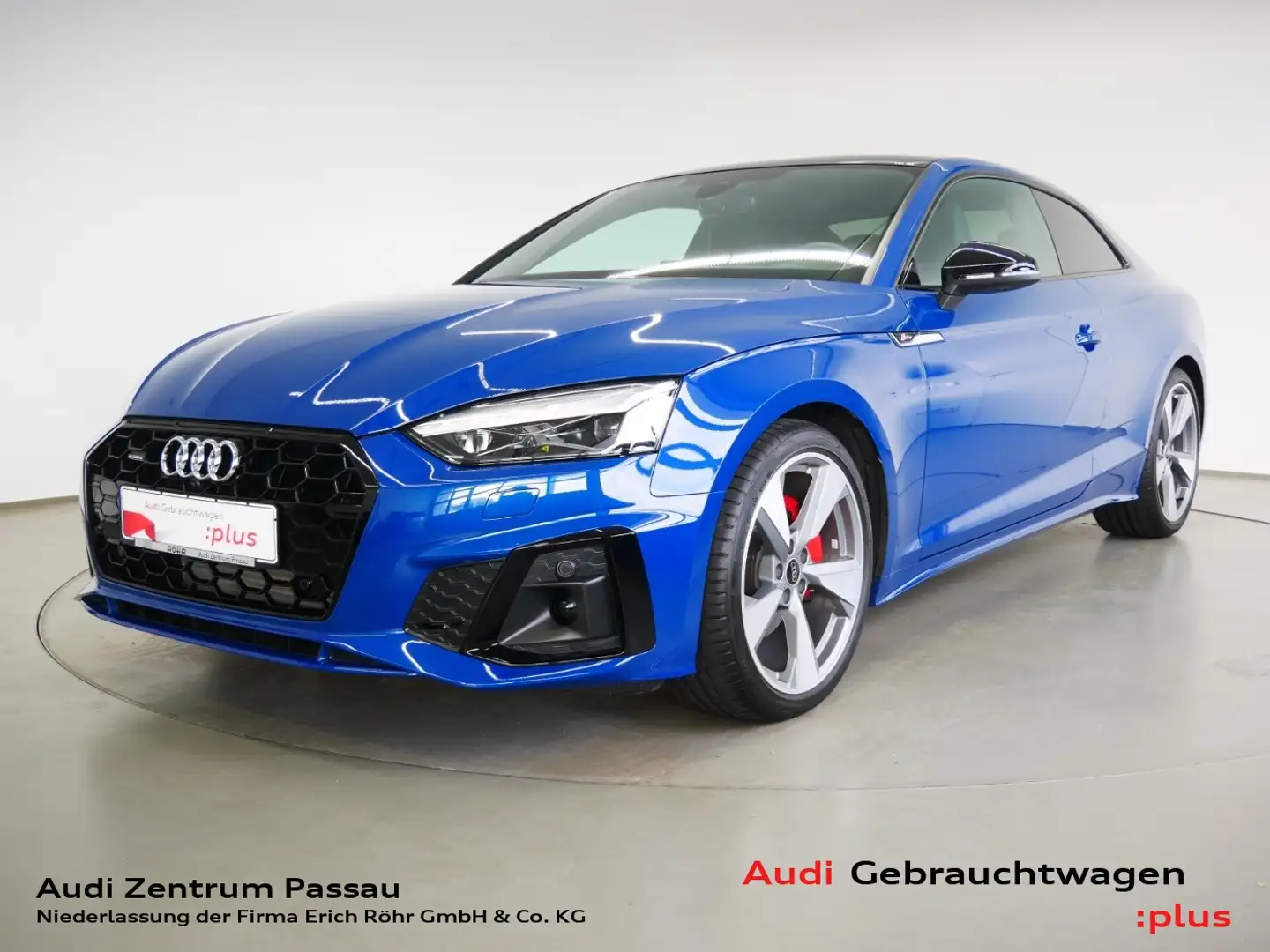 Audi A5 Coupé 40 TFSI qu. S line UPE79t€ MATRIX AHK PANO Blau - 1