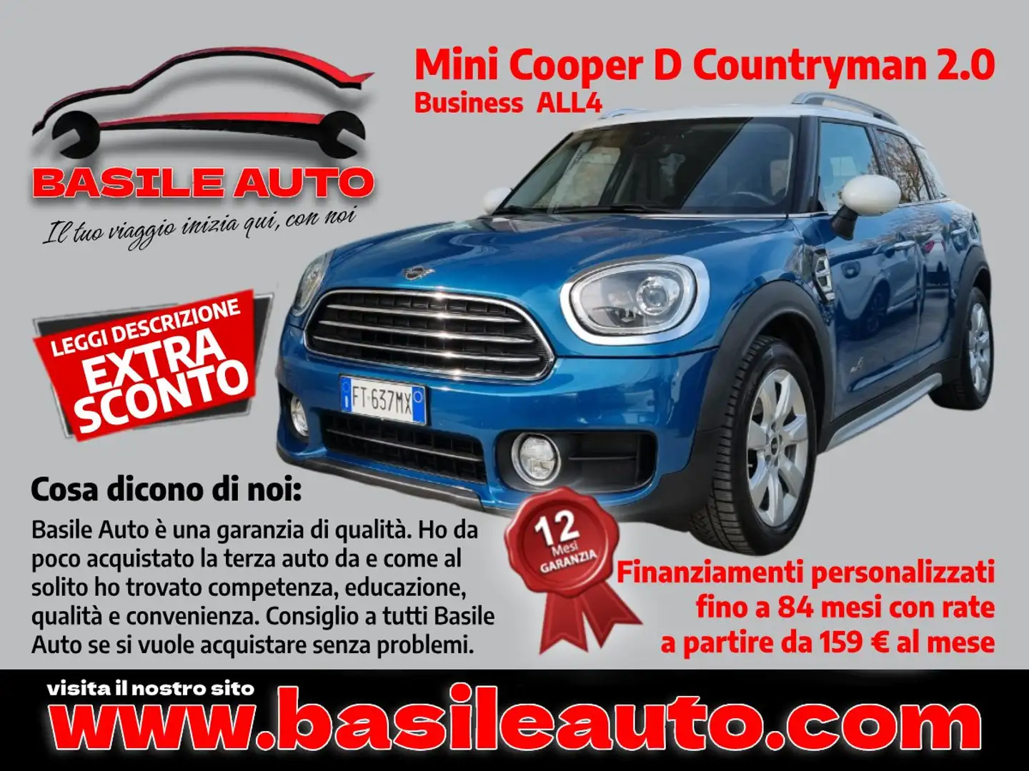 MINI Cooper S Countryman 2.0 all4 Bleu - 1