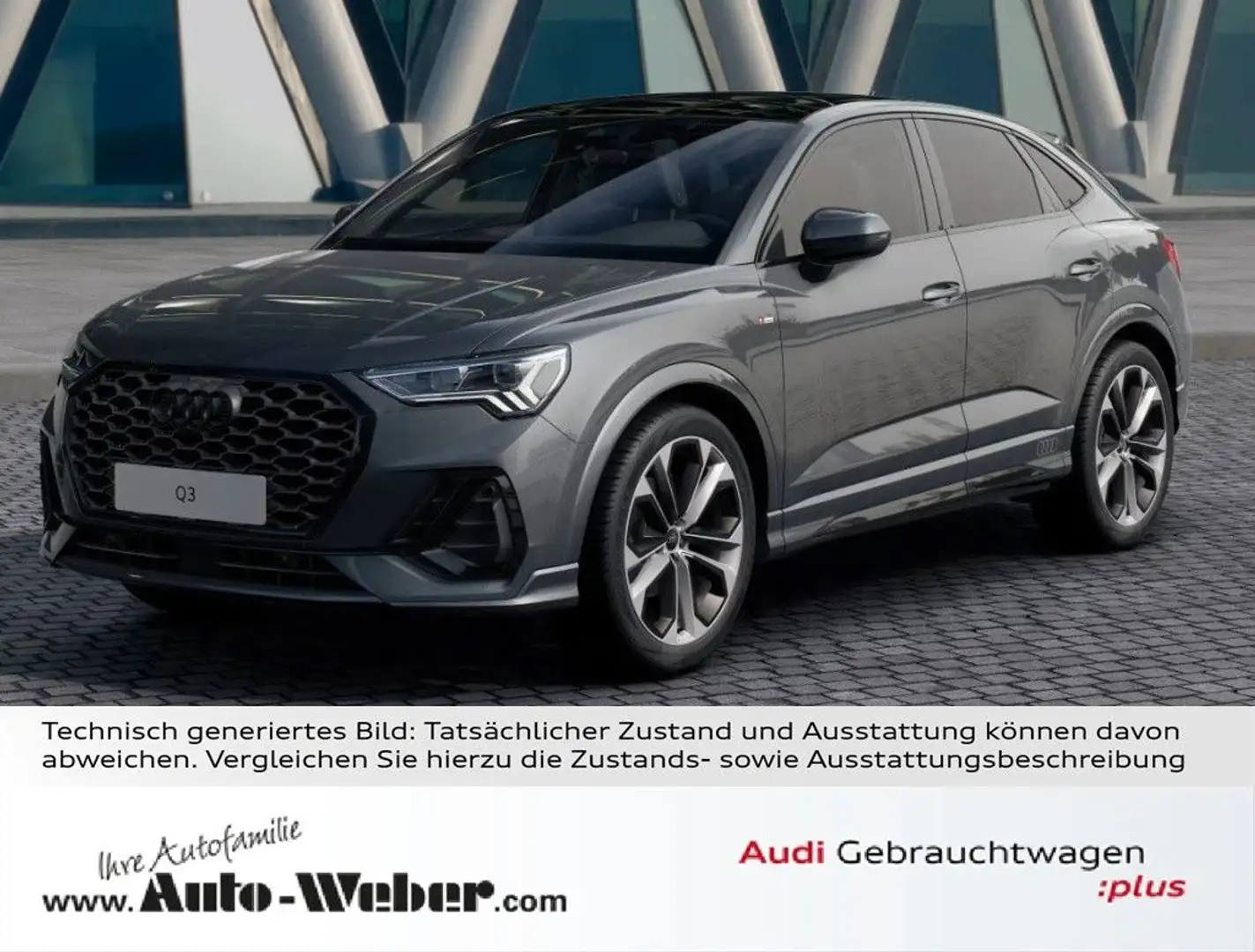 Audi Q3 Sportback 35TFSI S LINE BLACK PANO ACC SONOS Grau - 1