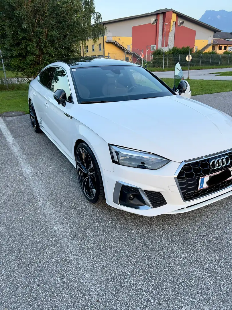 Audi A5 Sportback 40 TFSI S tronic line Weiß - 1