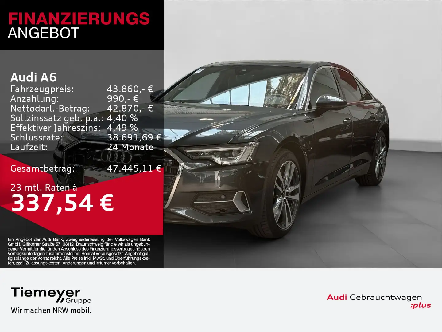 Audi A6 50 TFSI e Q ADVANCED UPE92 LM19 HuD TV MEMORY Grau - 1