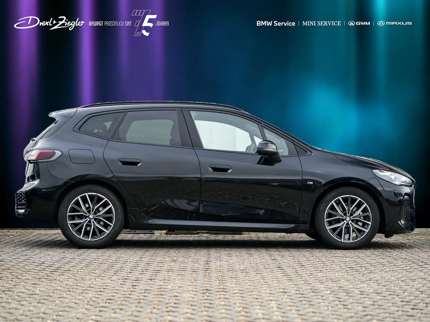 BMW 218 218d Active Tourer M-Sport AHK AdLED PANO KoZg Schwarz - 2