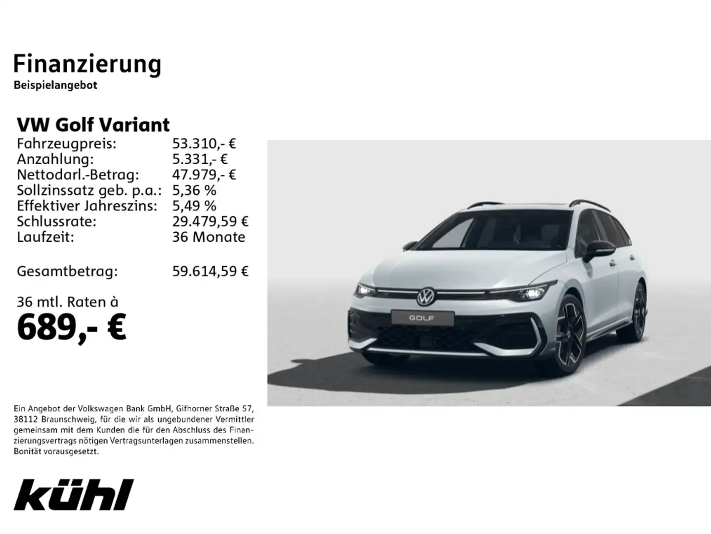 Volkswagen Golf Variant Golf VIII Variant 1.5 eTSI OPF DSG R-Line Argent - 2