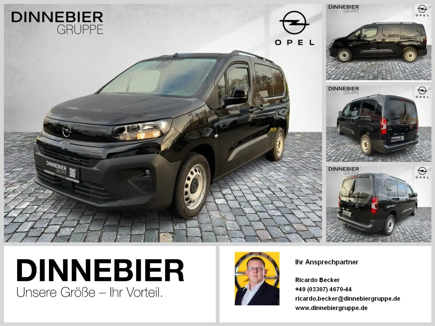 Opel Combo E Cargo 1.5 D Doppelkabine XL NAVI KeyLess Schwarz - 1