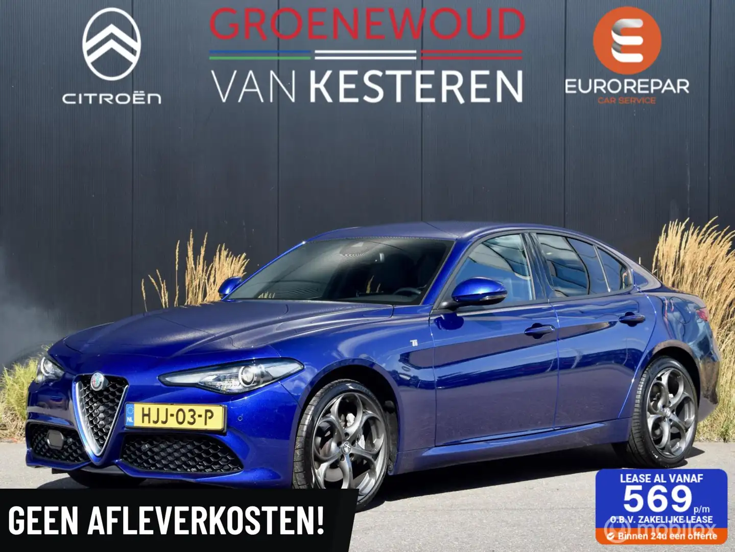 Alfa Romeo Giulia 280pk Ti AWD I Leder I Navi I Camera I Blauw - 1