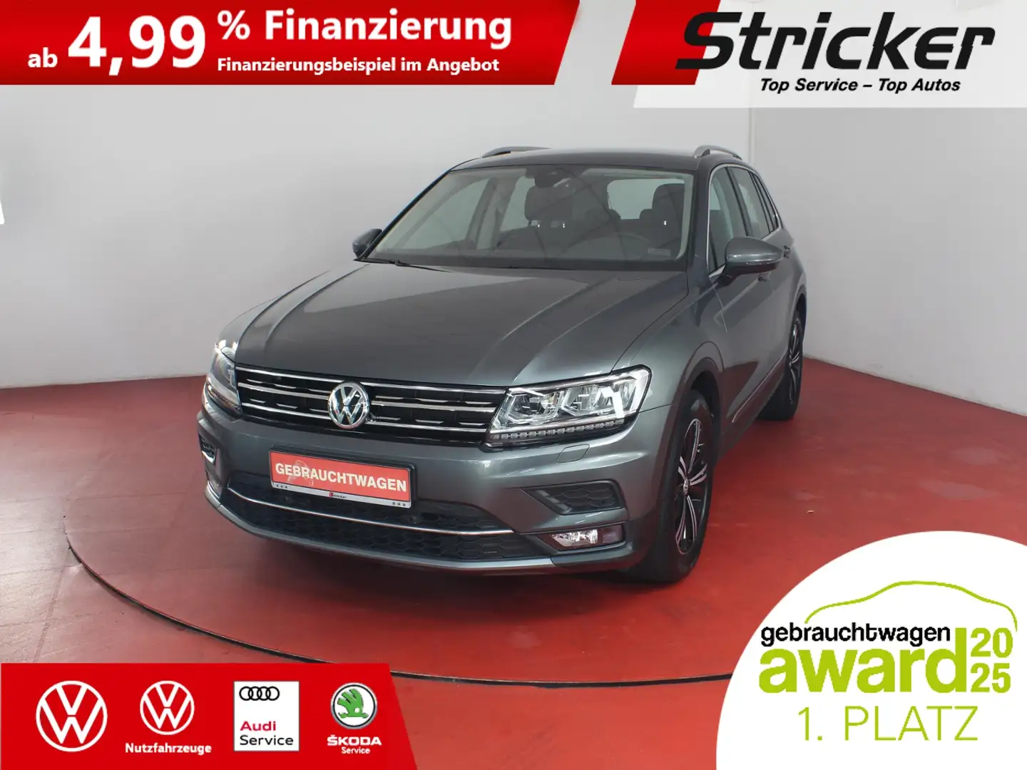 Volkswagen Tiguan Highline 2.0 TDI DSG 267,-ohne Anzahlung Navi Ein Grau - 1