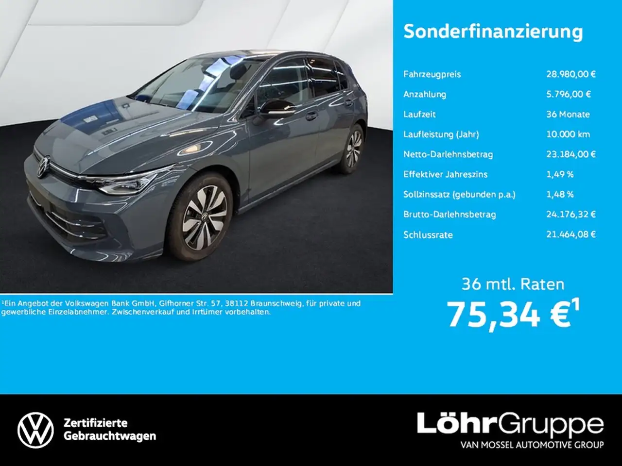Volkswagen Golf VIII 1.5 eTSI DSG Goal IQ Light, AHK, Navi