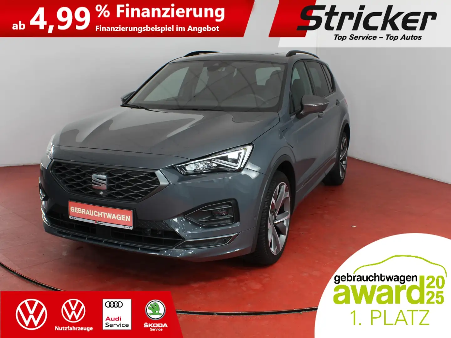 SEAT Tarraco FR 1.4TSI e-Hybrid 368,-ohne Anzahlung Pano ACC Grau - 1