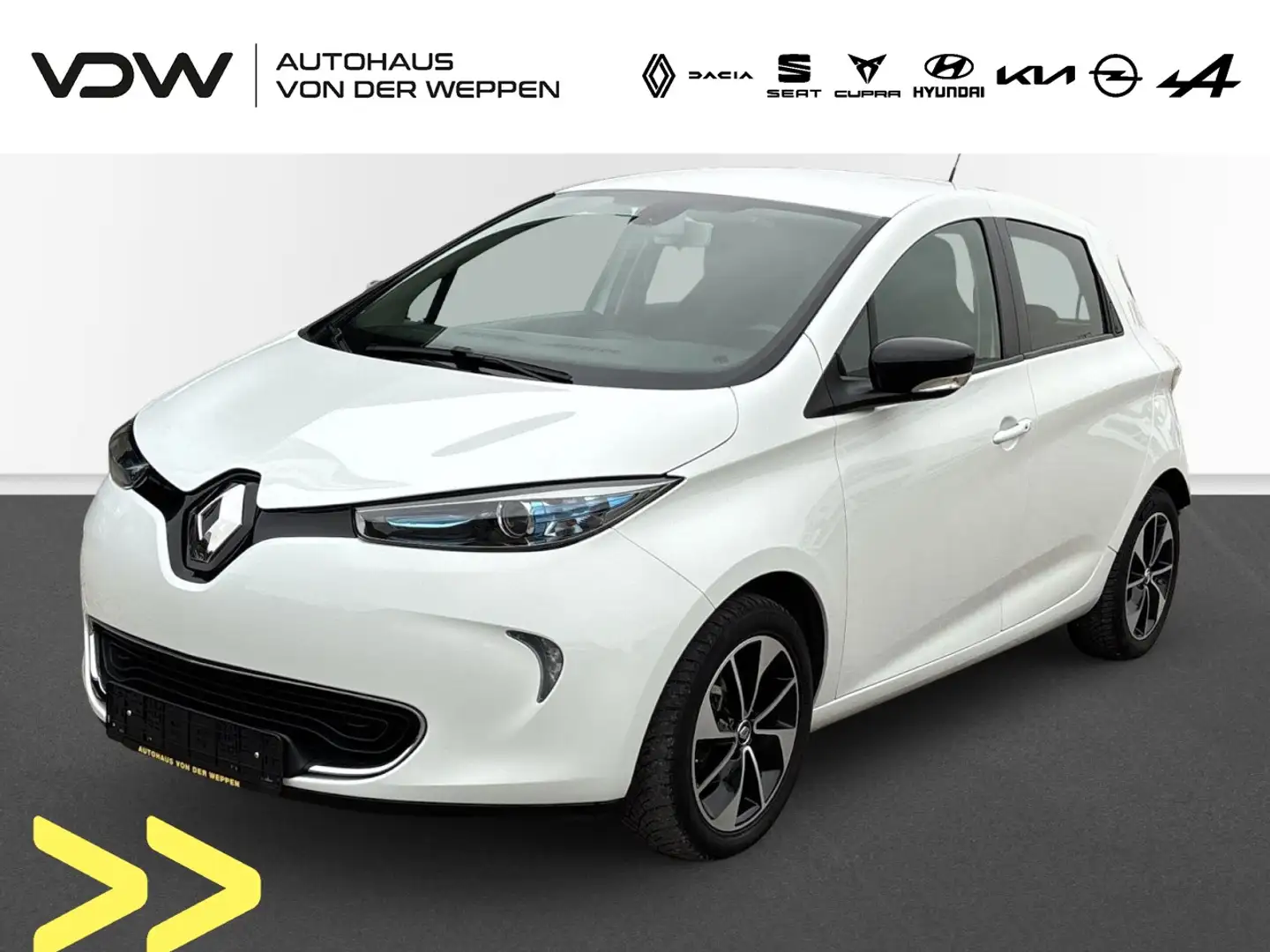 Renault ZOE Intens Batteriemiete Klima Navi Rückfahrkamera Blanc - 1