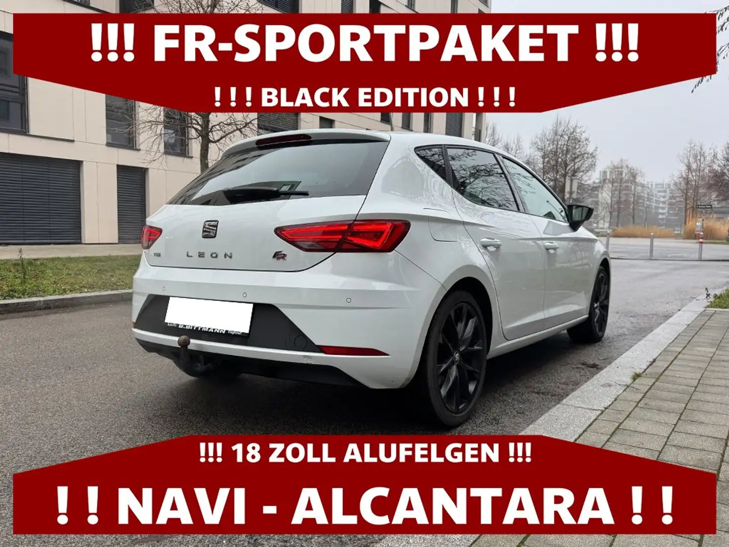SEAT Leon FR Black-Edition 1,5 TGI | FR-SPORTPAKET | ALCANTA Weiß - 2
