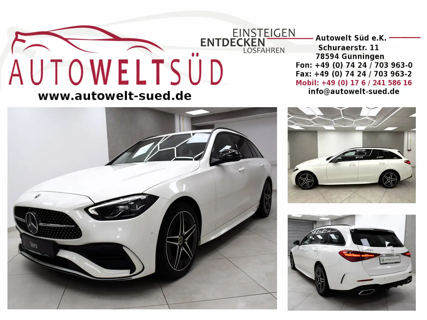 Mercedes-Benz C 300 d T AMG Sport Night StHz Rcam Ambient Apple T-Lede Blanco - 1