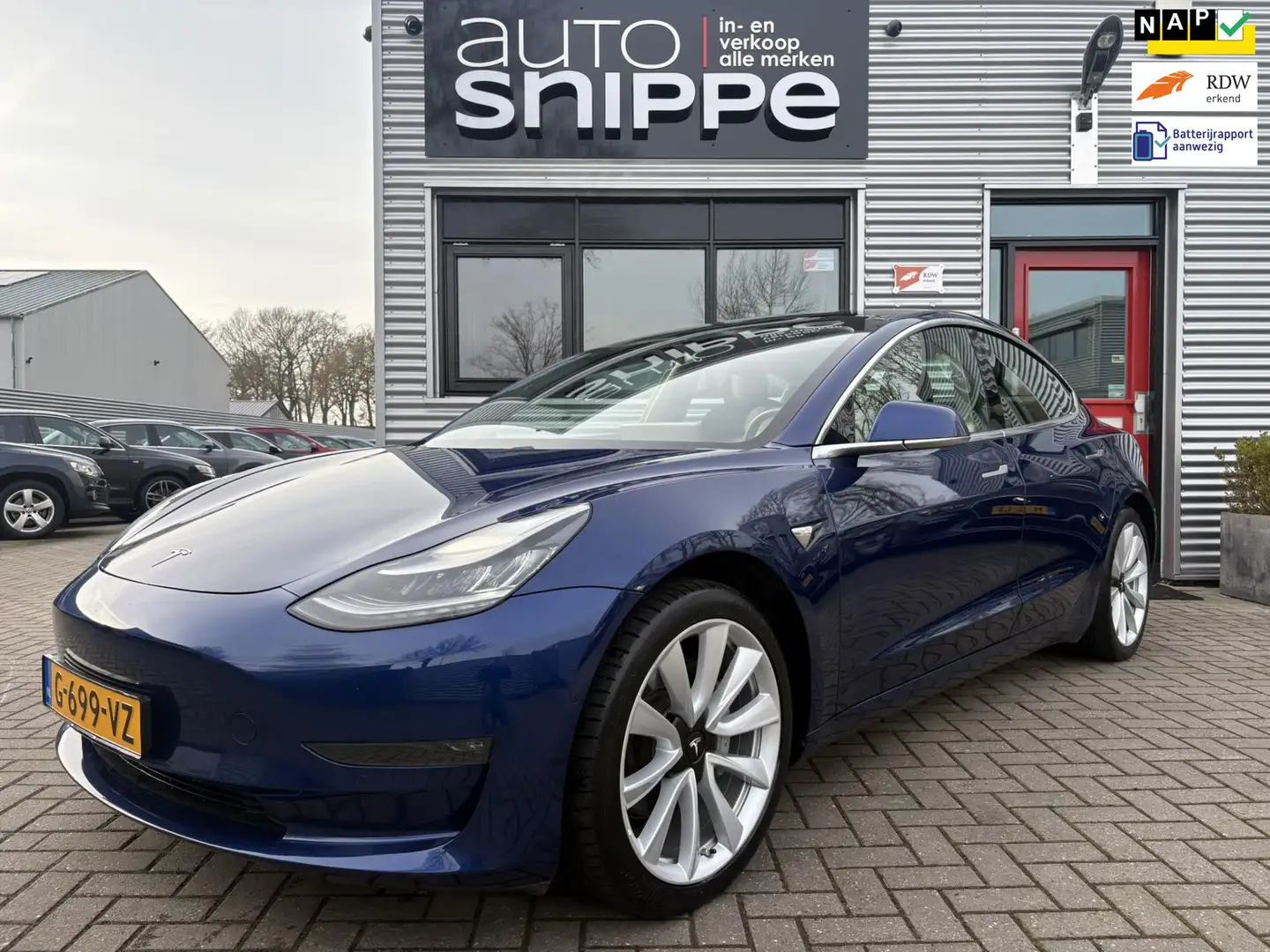 Tesla Model 3 Long Range AWD 75 kWh -SOH 86%-AUTOPILOT 3.0-STOEL Bleu - 1